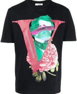 Face Rose print T-shirt DS01