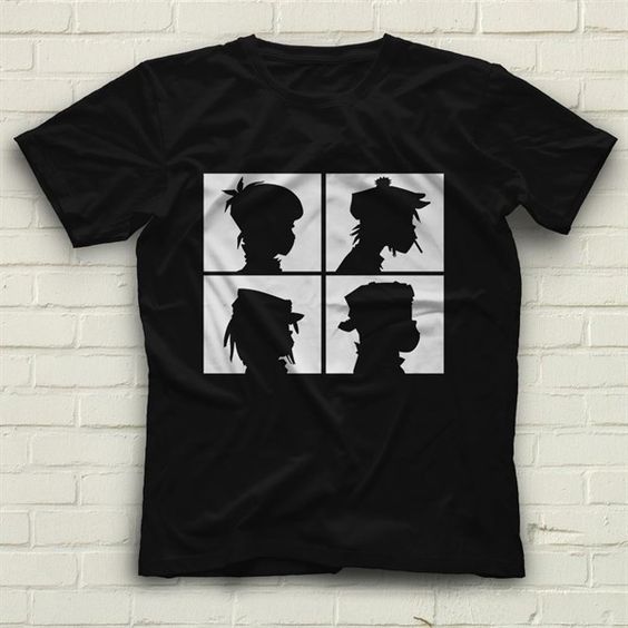 Gorillaz Black Unisex T-Shirt KH01