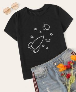 Rocket & Planet T-shirt ZK01