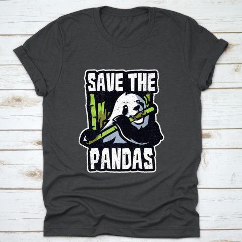 Save The Pandas Bear Nature Environment Animal T-Shirt KH01