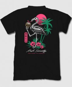 Tropical Skeleton Flamingo T-Shirt AV01