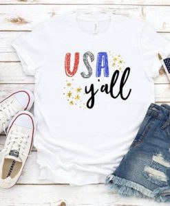 USA Y'all Glitter T-Shirt EL01