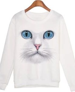 3D Beads Cat Sweatshirts EL