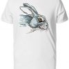 Angry Rabbit Men's White T-shirt AV01