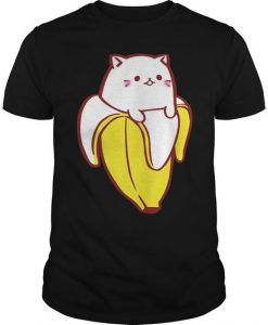 Banana Funny Cat T Shirt EL