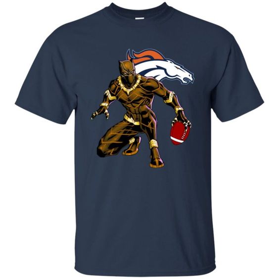 Black Panther Broncos Football T-Shirt AV01