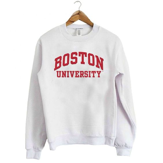 Boston University White Sweatshirt AV30