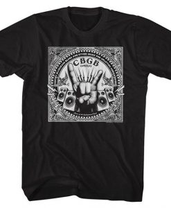 CBGB Mens Rock Hand T Shirt ER01