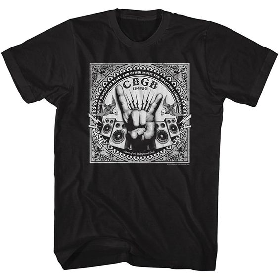 CBGB Mens Rock Hand T Shirt ER01