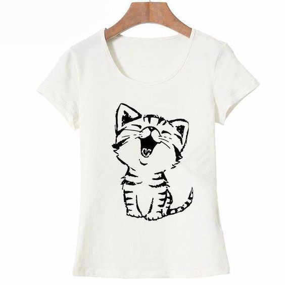 Cat Smiling T-Shirt EL