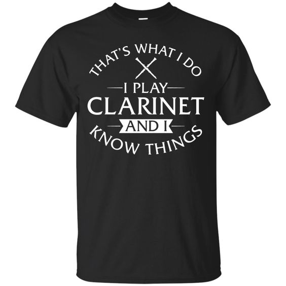 Clarinet Black Music T-Shirt DV01