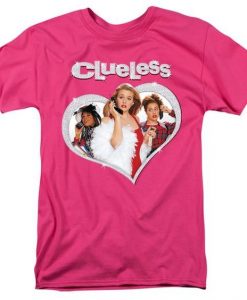 Clueless Characters in Heart Hot Pink TShirt EL