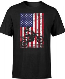 Dirt Bike American Flag T-Shirt DV01
