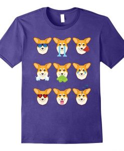Dog Nine Emotions Face T-Shirt DV