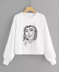 Figure Embroidered Sweatshirt AZ01