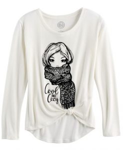 Girls Cool and Cozy Tee Sweatshirt AZ01