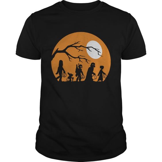 Halloween Trick black Vintage T-Shirt DV01