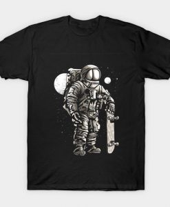 Hipster Astronaut Skateboard T-Shirt DV01