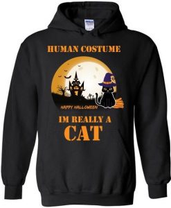 Human Costume I m Really A Cat Hoodie EL