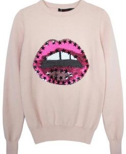 Kiss My Lips Pink Sweatshirt AV01