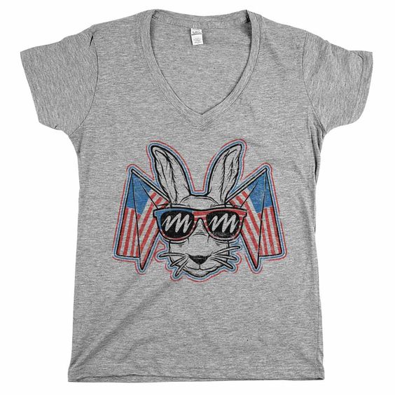 Patriotic Rabbit T-Shirt AV01