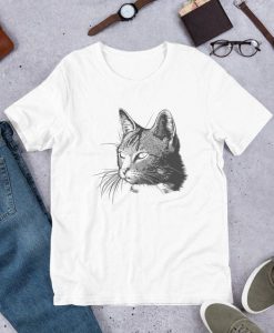 Realistic Cat Face T-Shirt EL