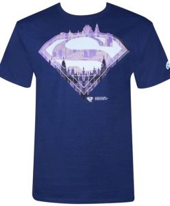 Superman City Symbol Men's Navy T-Shirt ER