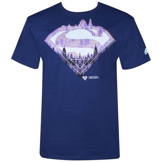 Superman City Symbol Men's Navy T-Shirt ER