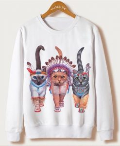 Sweatshirt Women Cat EL