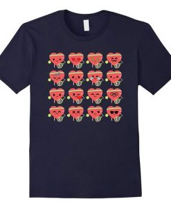 Tennis Heart Emoji Many Emotion T-Shirt DV