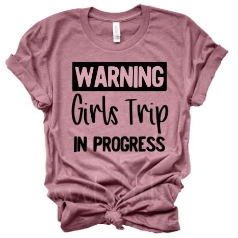 WARNING Girls trip progress T-Shirt AV01