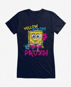 Yellow Porous And Proud Girls T-Shirt AI01