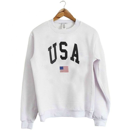 USA Flag Graphic Sweatshirt VL15N