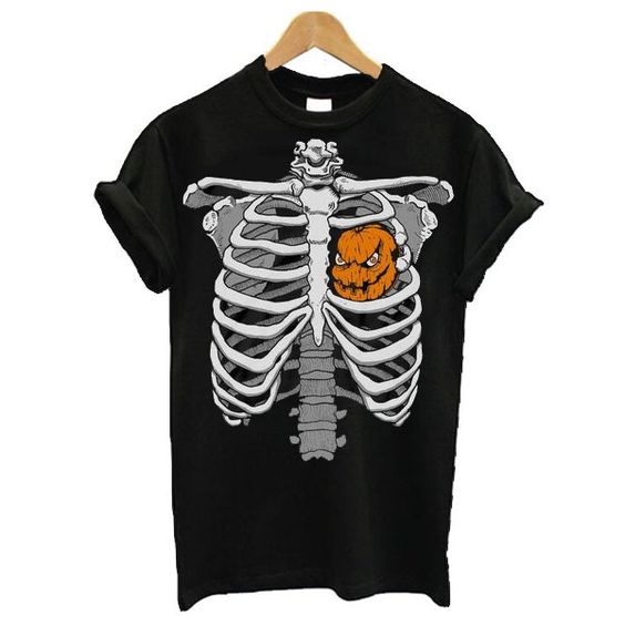 Xray Pumpkin Heart T-Shirt VL20N