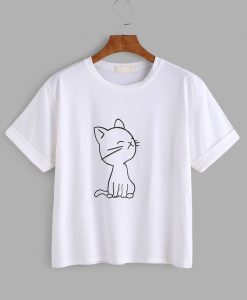 Cat Cuffed T-Shirt D3AZ