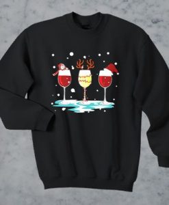 Glasses wine christmas Sweatshirt VL2D