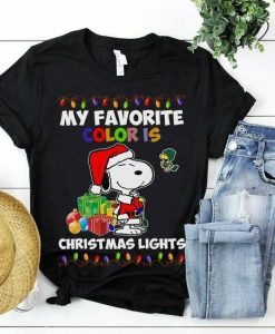 Snoopy Santa My Favorite T-Shirt D7VL