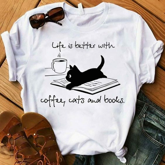 Coffe Cats T Shirt AN7M0
