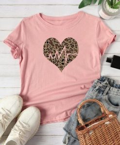 Heart And Leopard T-shirt YN6M0