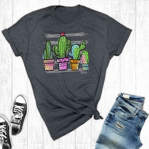 Watercolor Cactus Tshirt LI9M0