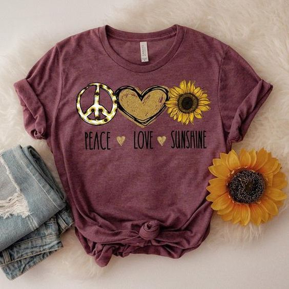 Peace love sunshine Tshirt FD4JL0