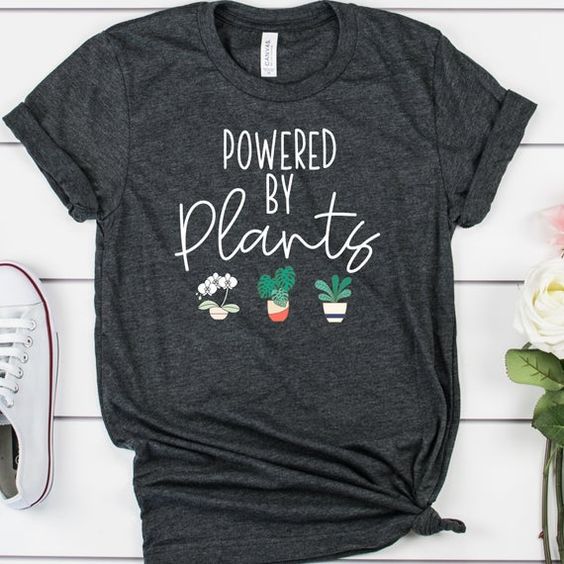 powered by plants tshirt TY13AG0