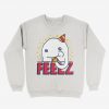 All Of The Feelz Pizza White Sweatshirt AL11F1