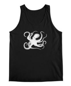Octopus White Silhouette Men's Tank Top Tank AG17F1