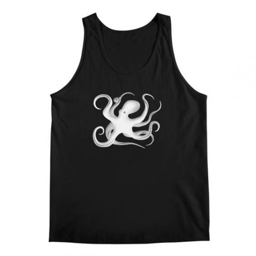 Octopus White Silhouette Men's Tank Top Tank AG17F1