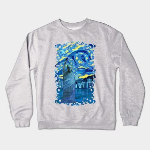 Funny Liberty Starry Night Abstract Sweatshirt FA31MA1