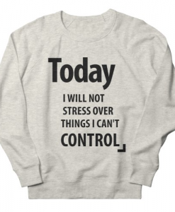 Today I Will Not Stress Over Things Sweatshirt AL30MA1