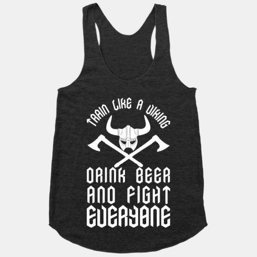 Train Like A Viking Drink Beer Tanktop AL12A1