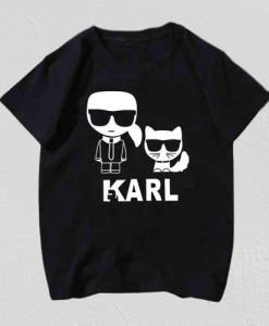 Karl Lagerfeld And Cat T-Shirt TPKJ3