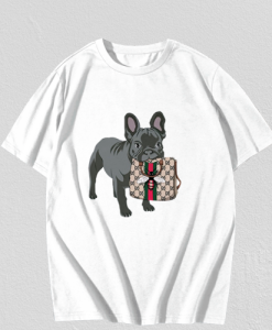 French Bulldog Biting Bag T-Shirt TPKJ3